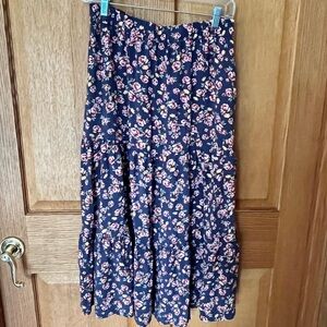 Floral peasant, cottagecore maxi skirt